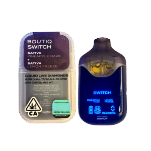 BOUTIQ SWITCH V4 "PINEAPPLE HAZE" X "LEMON FREEZE" 2G DUAL TANK DISPOSABLE