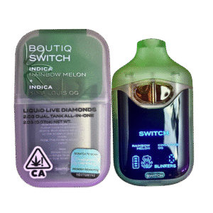 BOUTIQ SWITCH V4 "RAINBOW MELON" X "KING LOUIS OG" 2G DUAL TANK DISPOSABLE